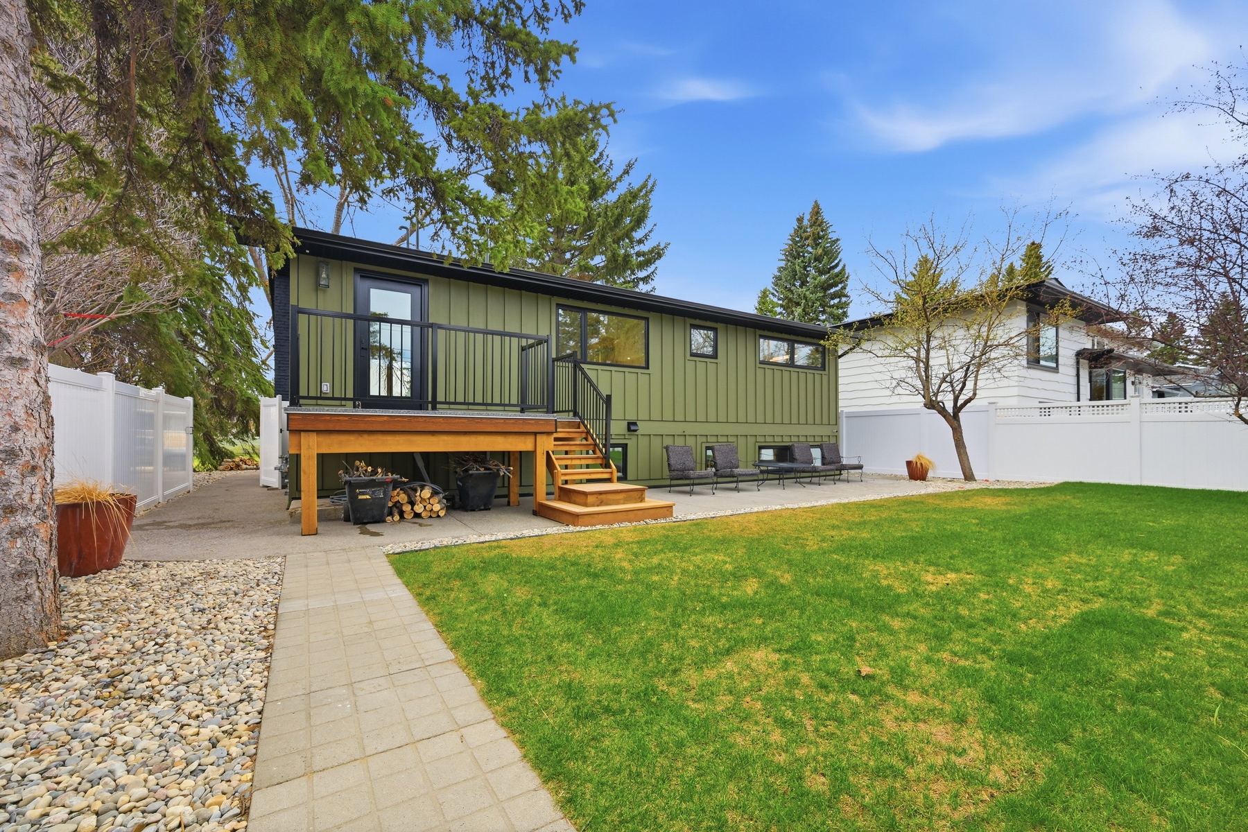 Rear elevation with deck